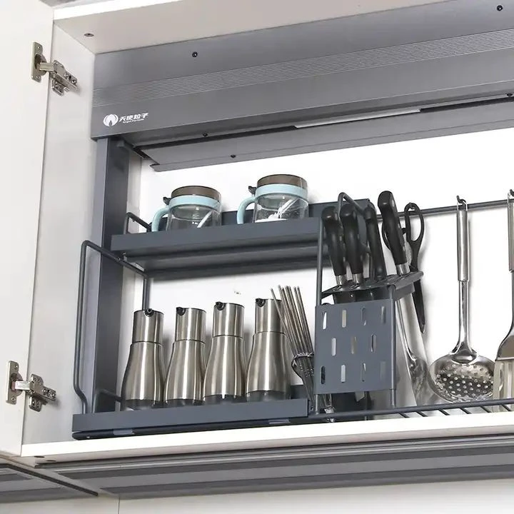 Modern Tasarım Mutfak Dolabı Aksesuarları Dolap Otomasyonu Kaldırma Rafı